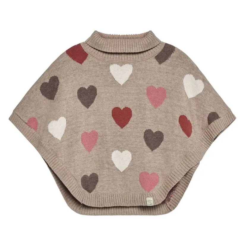 Hust and Claire Hust and Claire - Poncho Pinja Hearts Biscuit