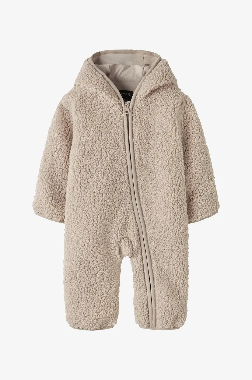 Name it baby Babyoverall nbnMilo Teddy Suit - Beige