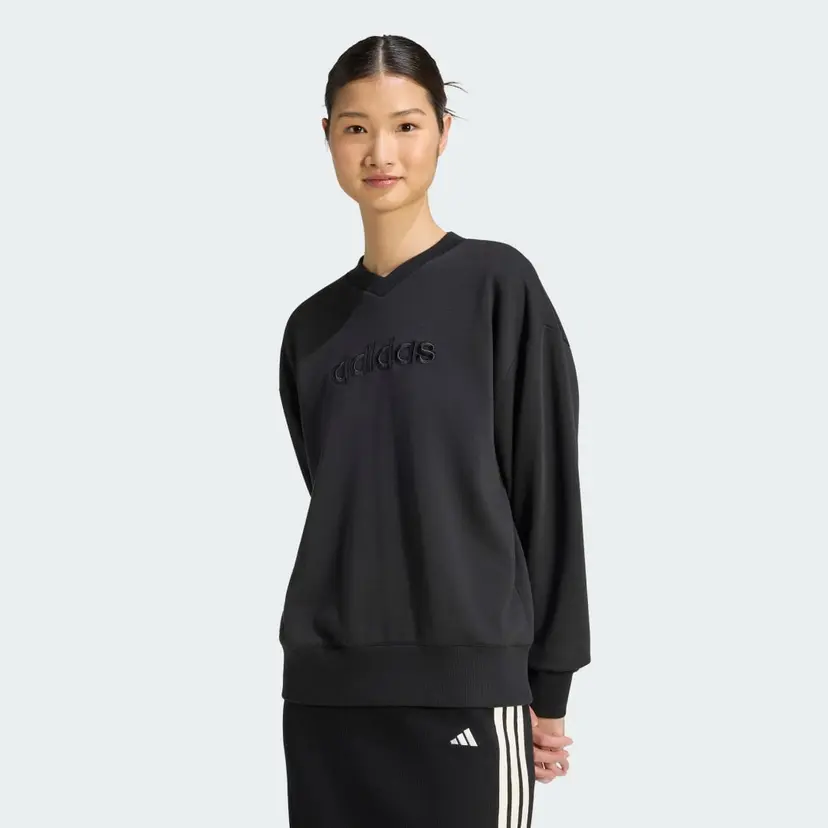 Adidas Seasonal Essentials Satin V-Neck Genser