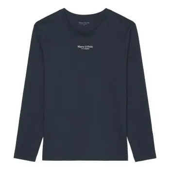 Marc O'Polo Marc O Polo Long Sleeve Round Neck Shirt Marine bomull Medium Herre