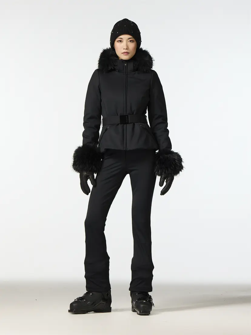 Goldbergh Giselle Ski Jacket Faux Fur Black - L