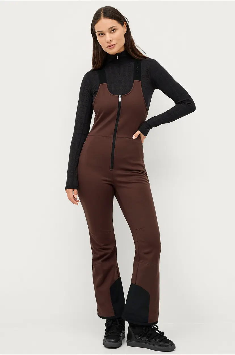 Áhkká Skibukser Gold Softshell Bib Ski Pant - Brun