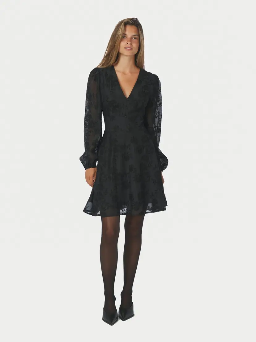 Neo Noir Milly Embroidery Dress Black - XS