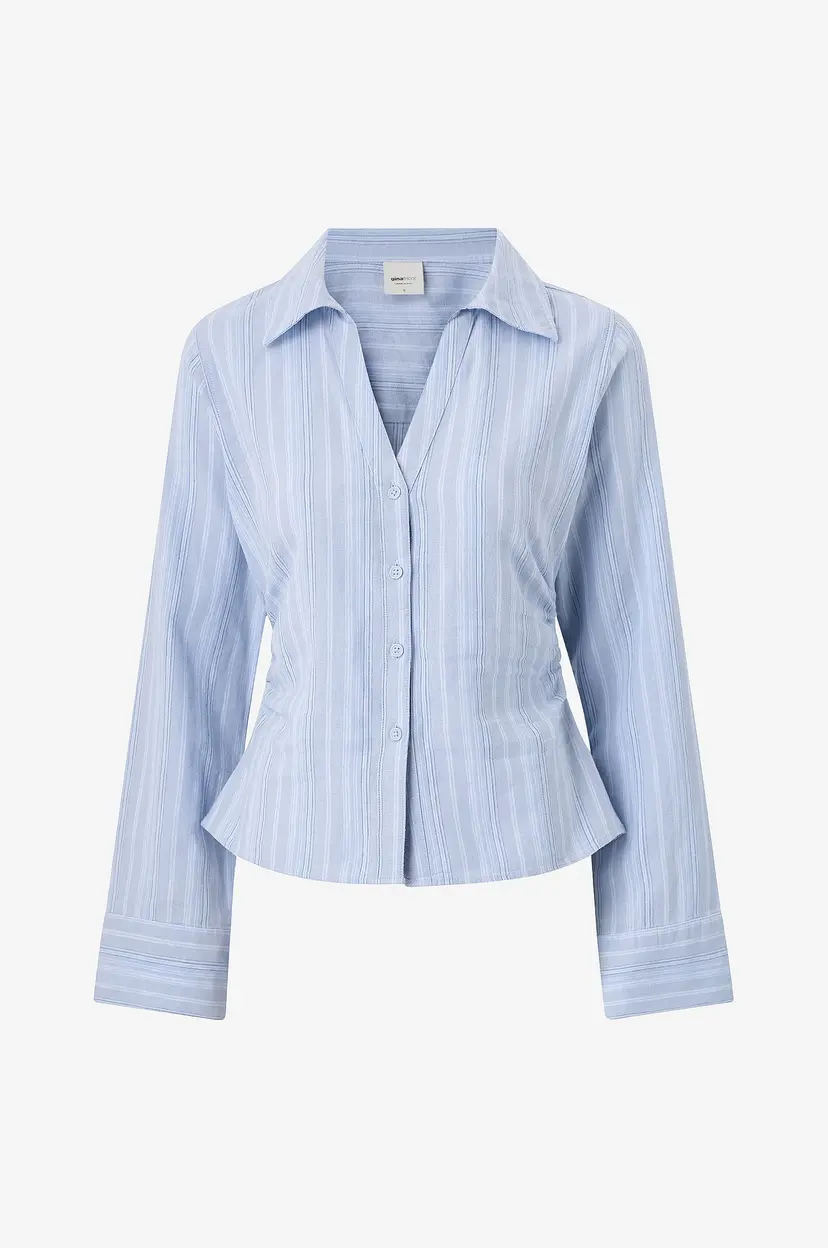 Gina Tricot Linskjorte Linen Shirt - Flerfarget