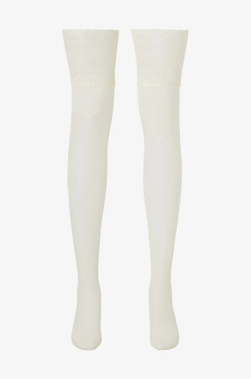 Falke Stay-ups Ceremonial 20 Den - Hvit