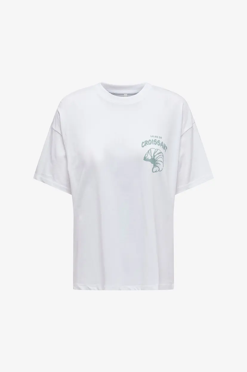 ONLY T-skjorte onlVivvi Life S/S Lovely Top Jrs NO - Hvit