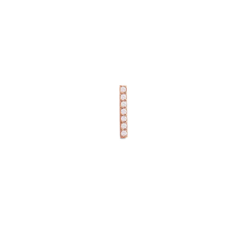 Daniel Wellington Rose Gold Earrings Crystal Bar Stud | DW