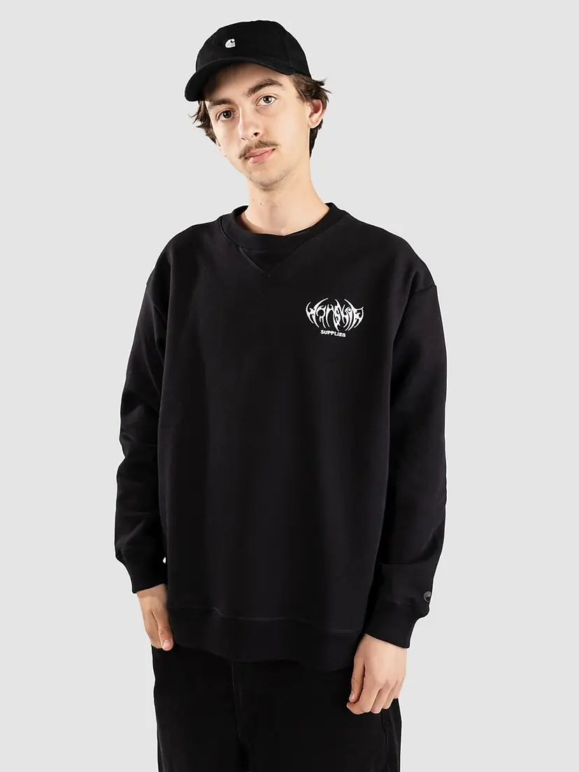 Worship Supplies Worship Supplies Diablo Fleece Crew Genser svart