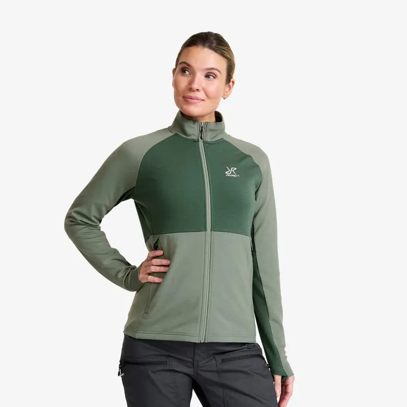 RevolutionRace Hill Fleece Dame Dusty Green