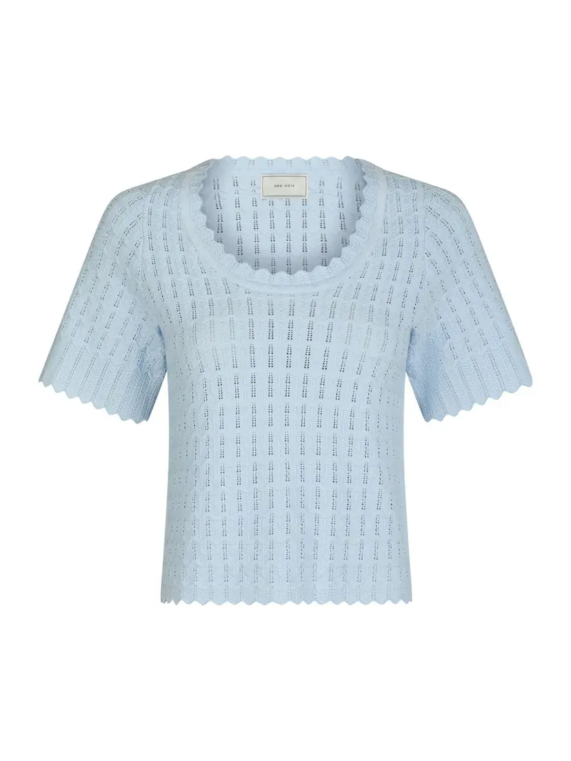 Neo Noir Meiko Solid Knit Blouse