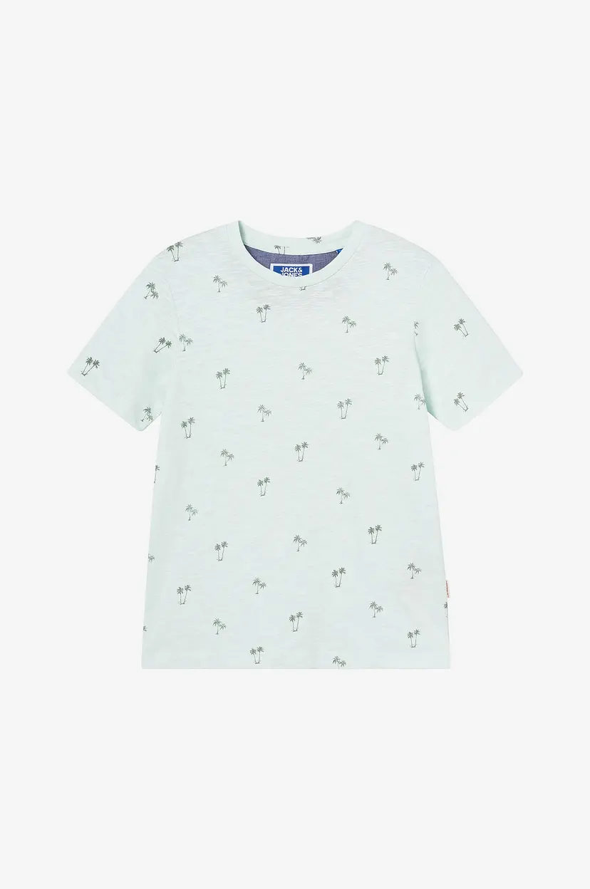 Jack & Jones Junior T-skjorte jorPalm Aop Tee SS Crew Neck - Blå