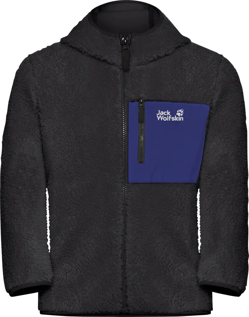 Jack Wolfskin Jack Wolfskin Kids' Ice Curl Hood Jacket Phantom / Glow Ink