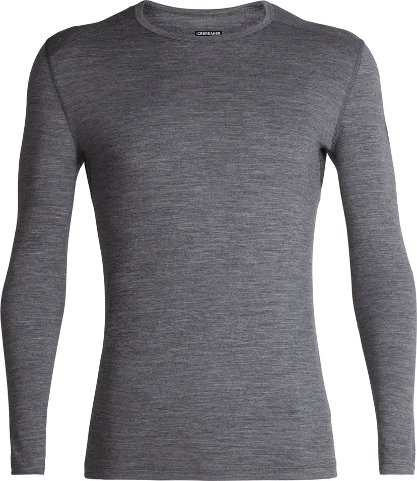 Icebreaker Icebreaker Men's 200 Oasis Long Sleeve Crewe Gritstone Hthr-013