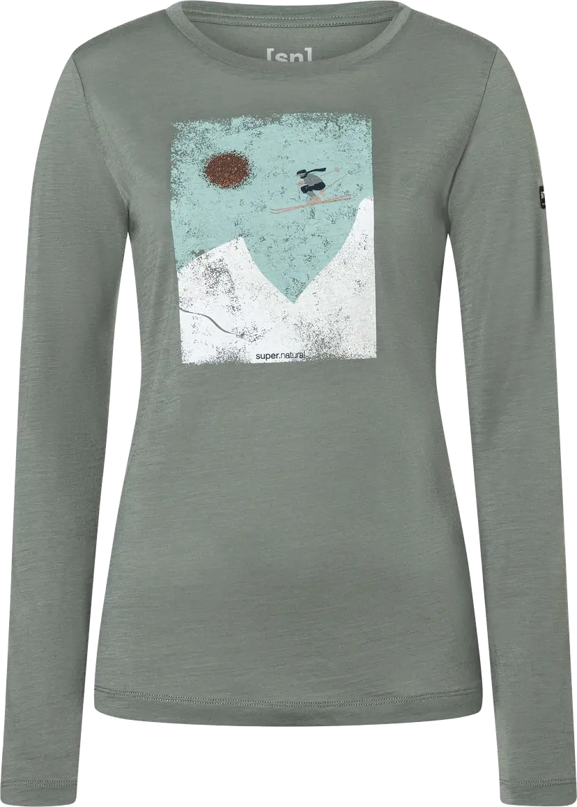 Super.Natural super.natural Women´s Ski Jump Long Sleeve Eucalyptus/various