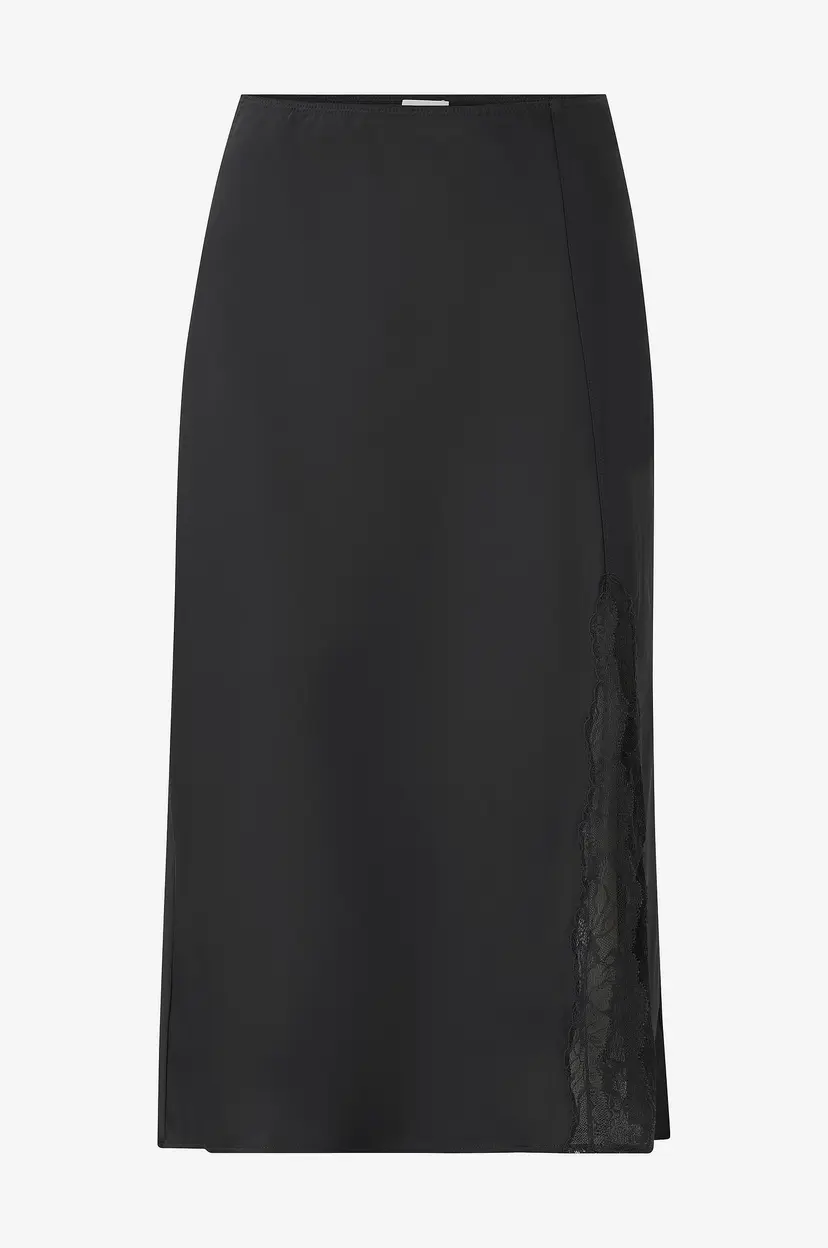 Calvin Klein Skjørt Mtt Shn Stn Lc Trm - Svart