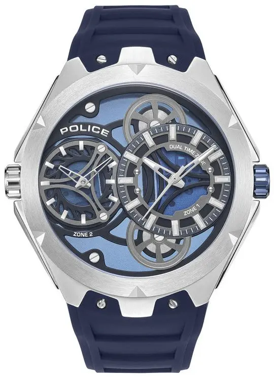 Police Police Herreklokke PEWGM0081703 Scepter Blå/Gummi Ø46 mm