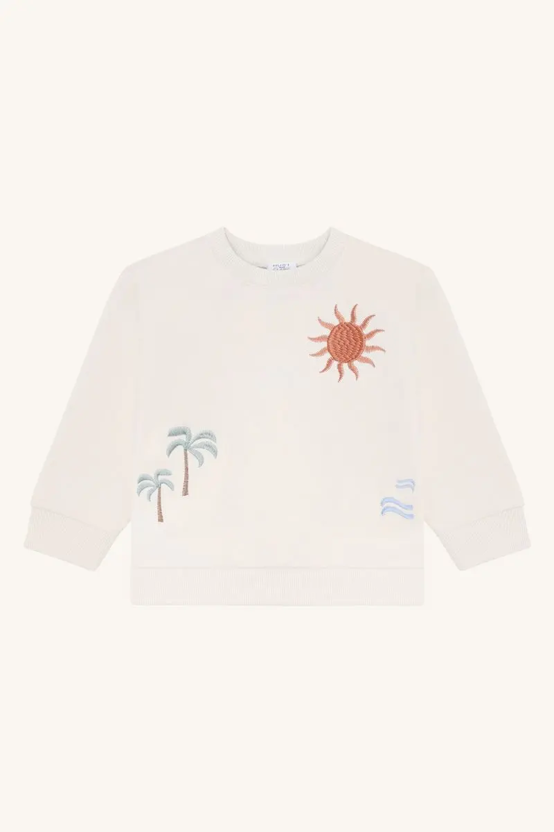 Hust and Claire Hust and Claire Sejer Sweatshirt Med Palmer Sandshell (98 /3 år)