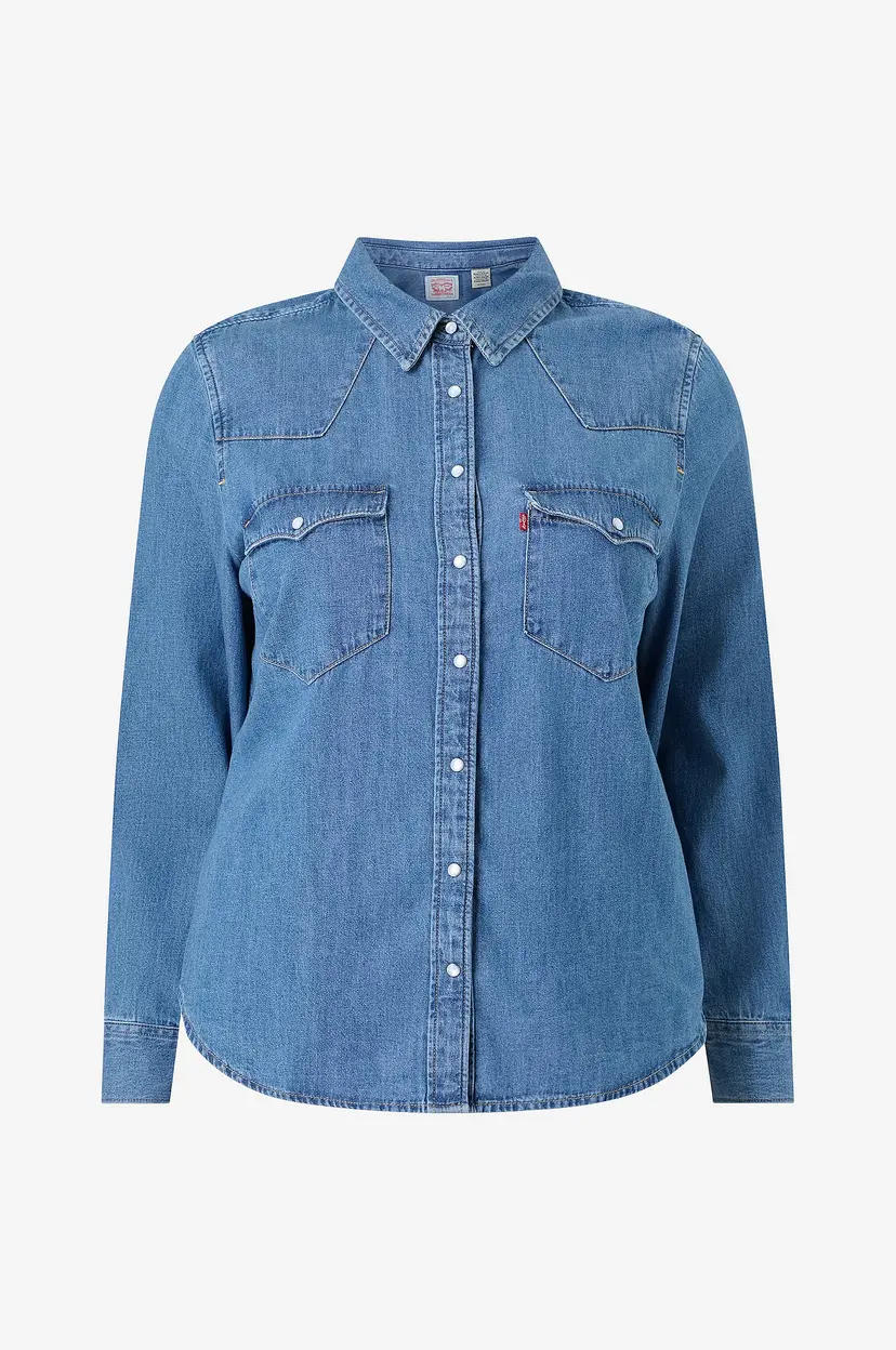 Levi's Plus Denimskjorte PL Ultimate Western T3 Mighty - Blå