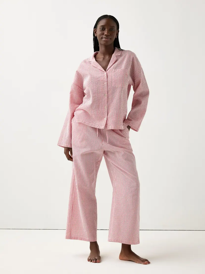 Lindex Cropped pyjamasbukser i seersucker
