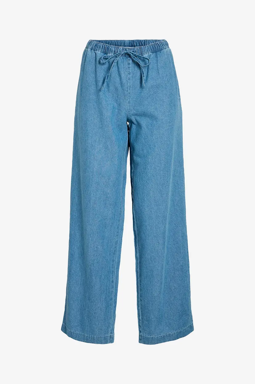 Vila Bukser viSonga RW String Denim Pants - Blå