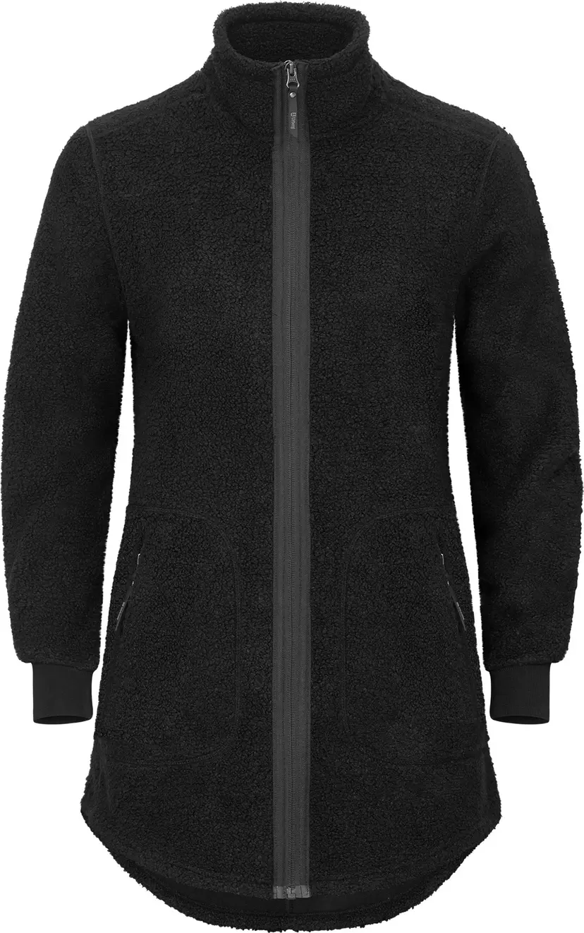 Urberg Urberg Women's Bonded Pile Jacket Long Black Beauty