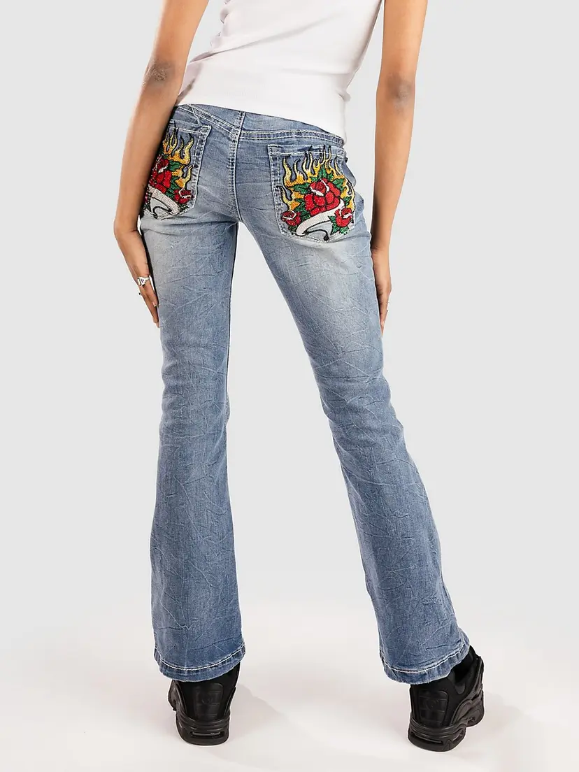 Ninth Hall Ninth Hall Alyssia Rose Rhinestone Jeans blå
