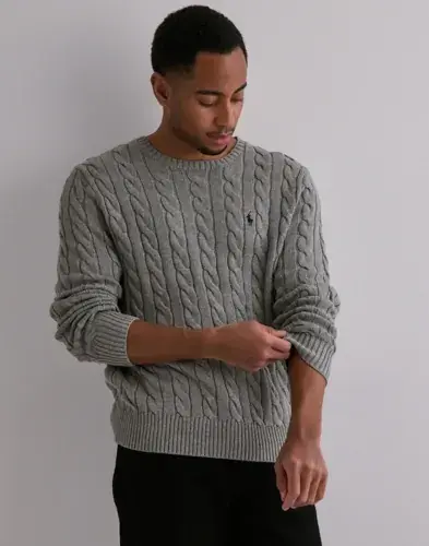 Polo Ralph Lauren Polo Ralph Lauren Cotton Cable Sweater Strikkegensere Grå