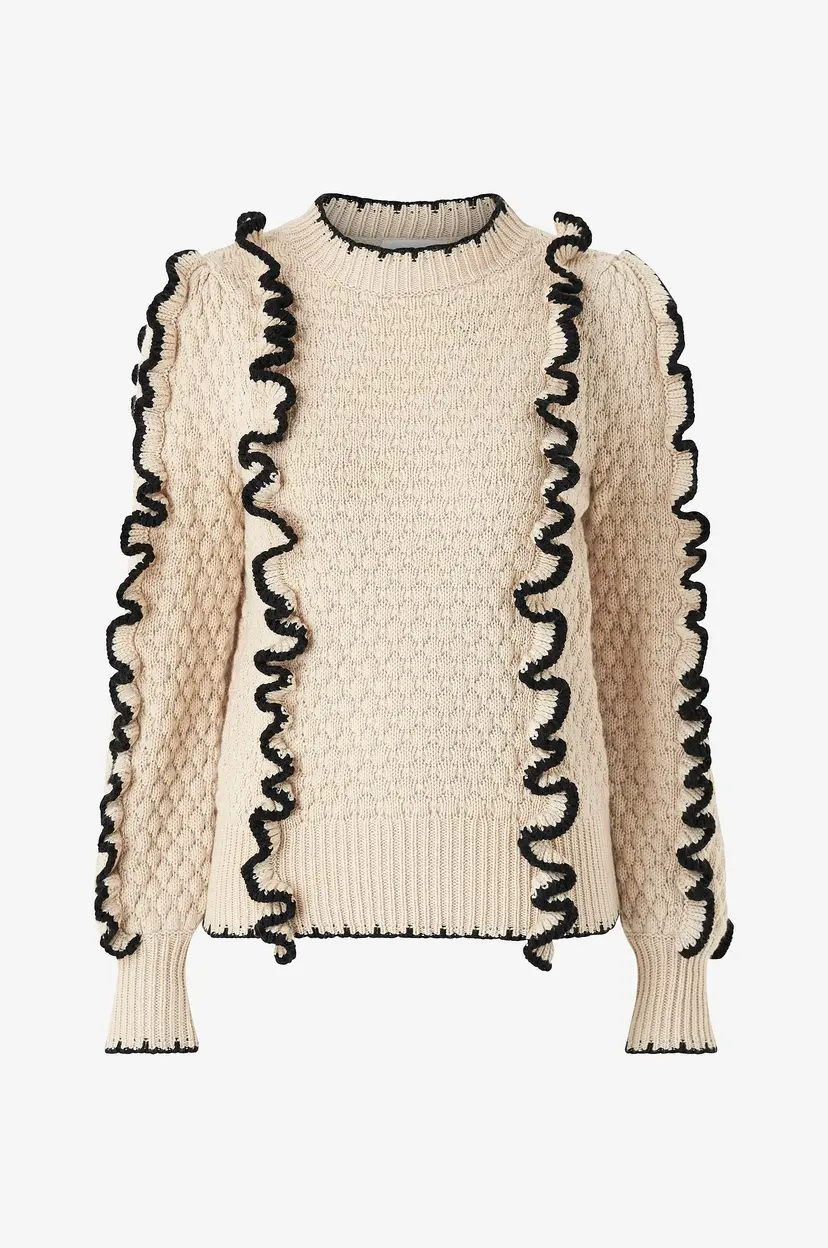 Object Collectors Item Genser objYaa L/S Knit Pullover - Beige