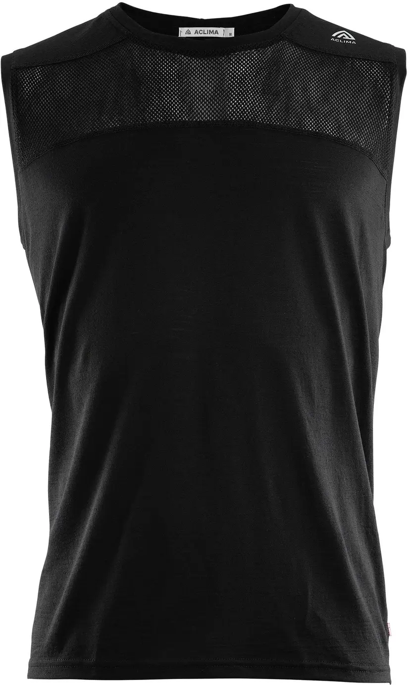 Aclima Aclima M's Lightwool Sports Singlet Jet Black