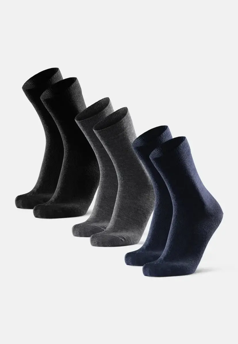 DANISH ENDURANCE DANISH ENDURANCE Merino Crew Strømper, Sort | Hvid | Navy, 35-38