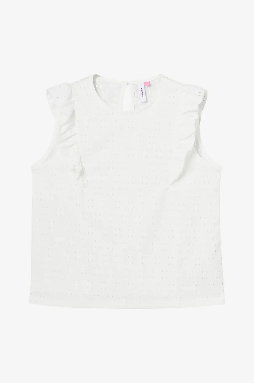 Vero Moda Girl Topp vmPalma SL O-neck Top Girl - Hvit