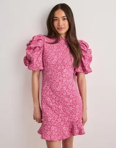 Vero Moda Vero Moda - Blomstrete - Vmfiona Ss High Neck Short Dress Ex