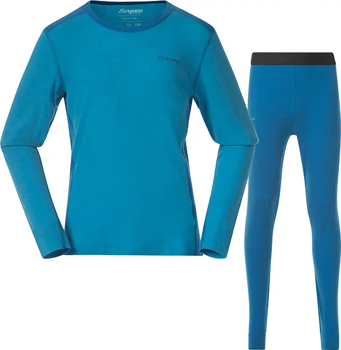 Bergans Bergans  Kids/Junior Allround Merino Baselayer Set Kids/Junior Aqua Lagoon/dark Aqua Lagoon