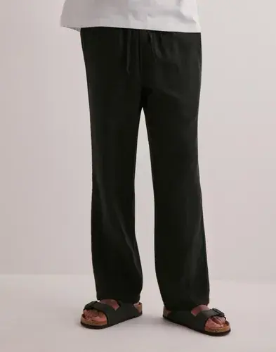 Solid Solid SDAlann Allan Elasticated Linen Pants Linbukser Svart