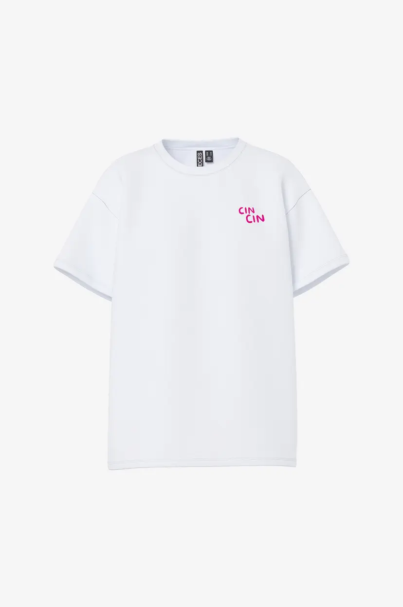 Pieces T-skjorte pcAlifi Fasttrack SS Oversize Tee J - Hvit
