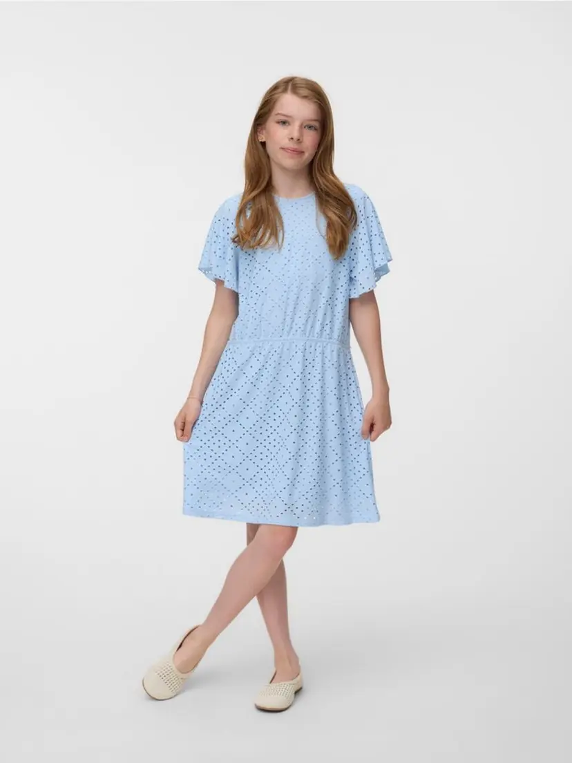Vero Moda Girl Vero Moda Girl Tassa volangkjole uten ermer kort  lys blå (164 /14 år)