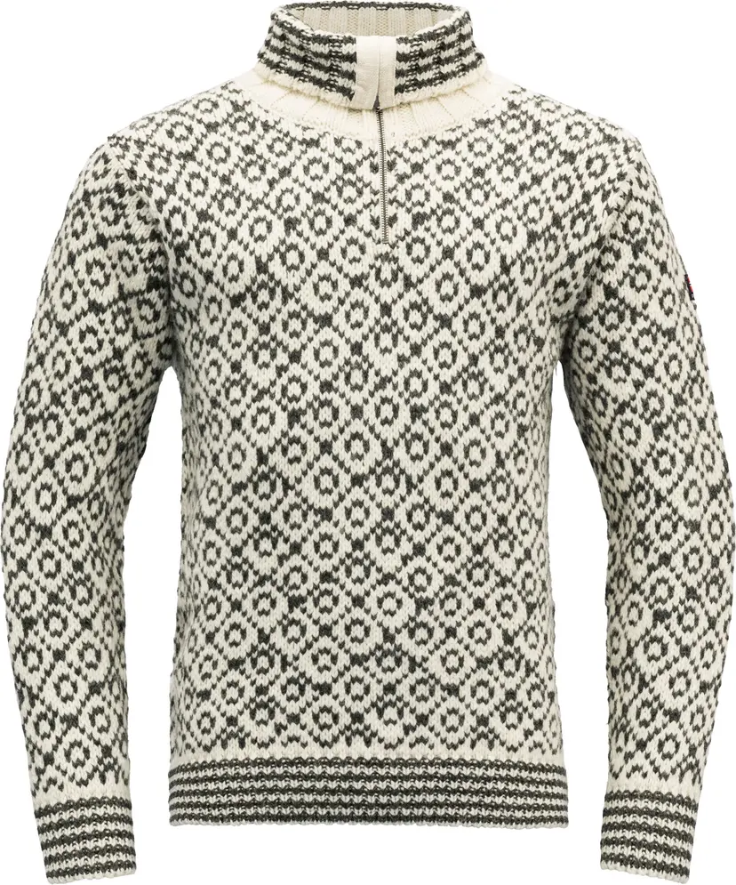 Devold Devold Unisex Svalbard Wool Zip Neck  Offwhite/Anthracite