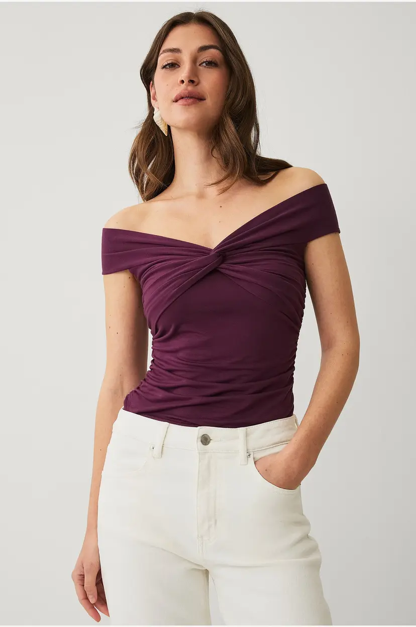 Ellos Collection Topp med vridd front - Lilla