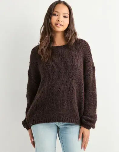 ONLY Only - Brun - Onlnordic Life Ls O-Neck Knt Noos