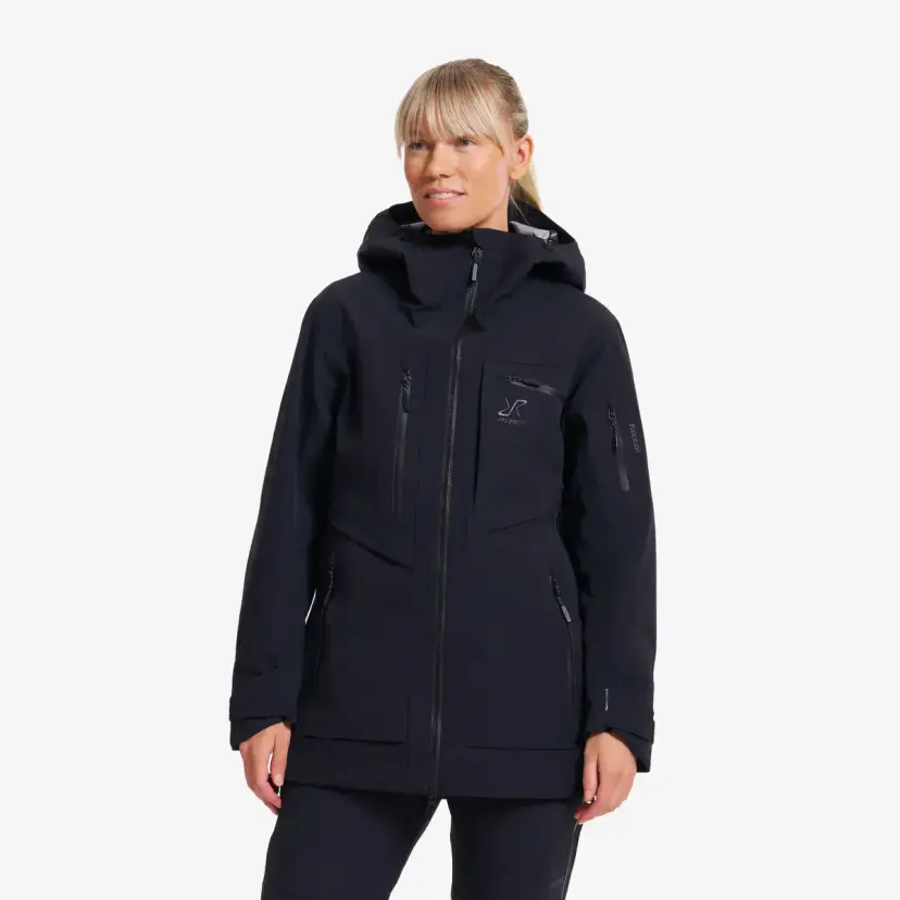 RevolutionRace Cyclone Long 3L Jacket Dame Black