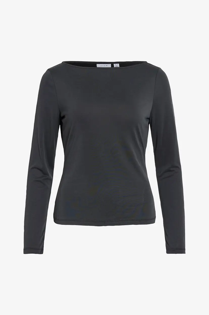 Vila Topp Vimodala Boatneck L/S Top - - Svart