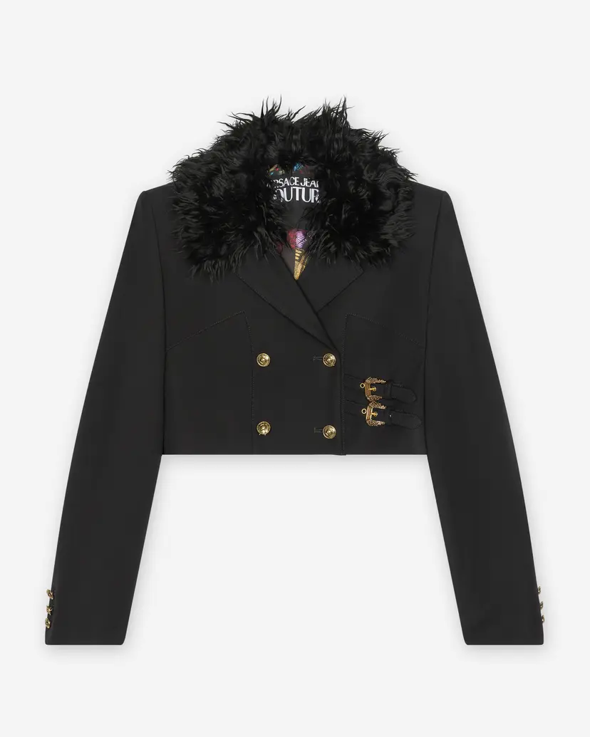 Versace Jeans Couture Versace Jeans Couture 79HAQ700 Black Cropped Jacket