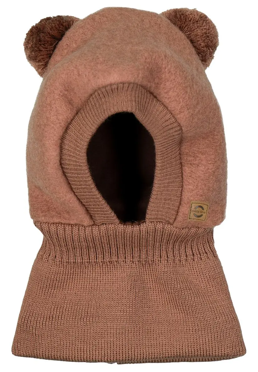 Mikk-Line Mikk-Line Balaklava Airwool med strikk Burlwood