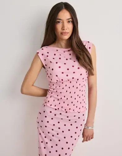 Nelly Nelly - Multi/Mønstrete - Cute Sheer Smock Top