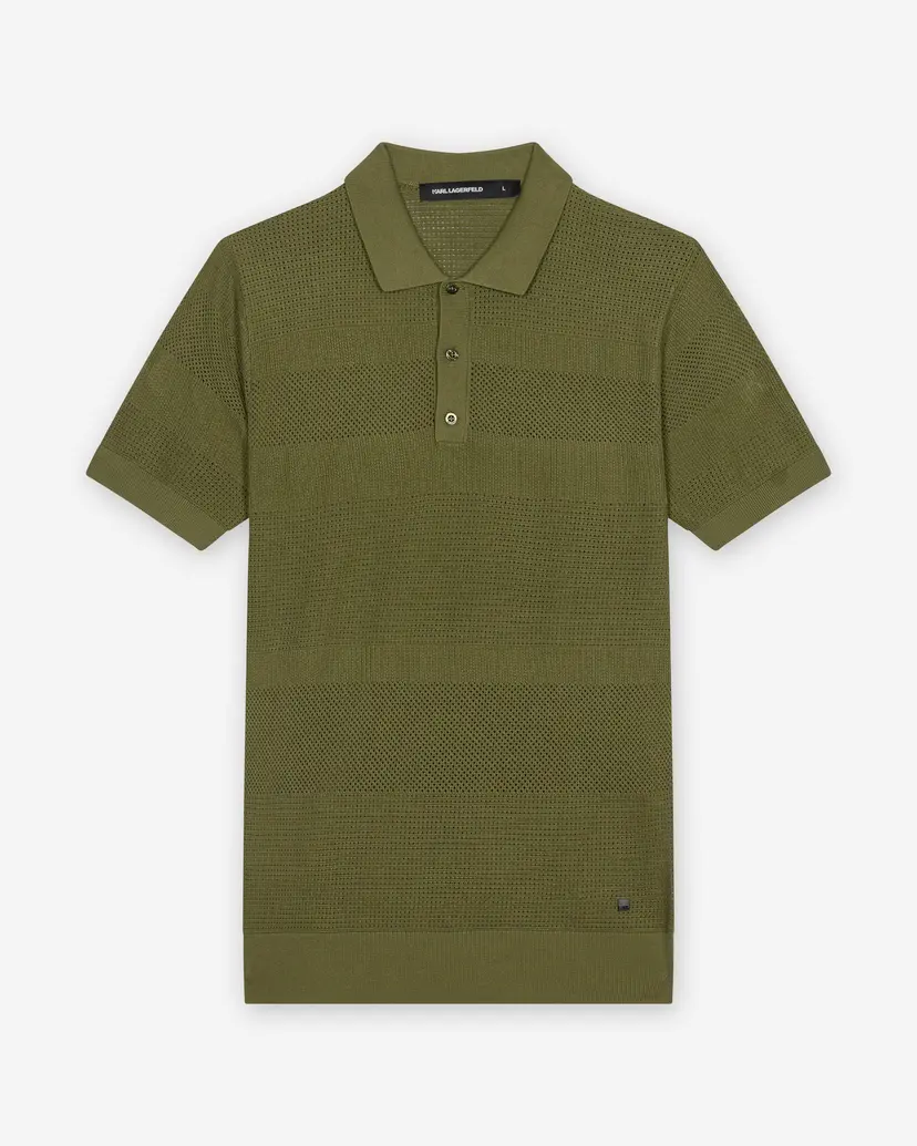 Karl Lagerfeld Karl Lagerfeld 655009 Green Knit polo shirt