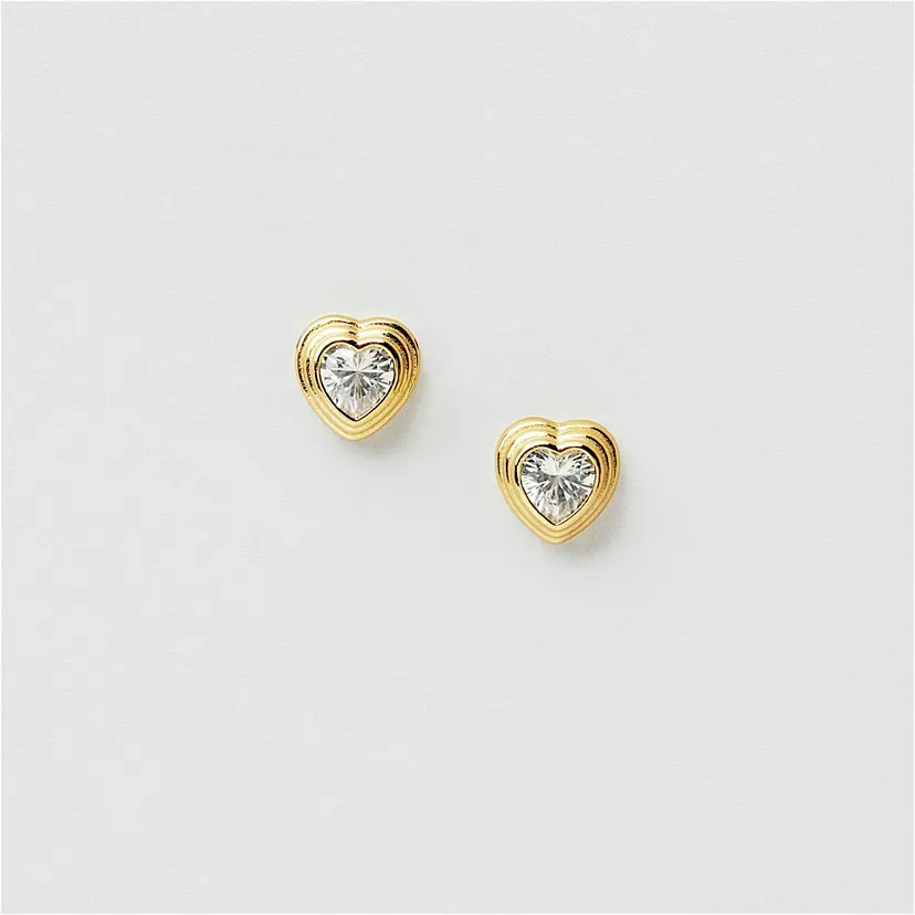 Safira Crystal heart Studs