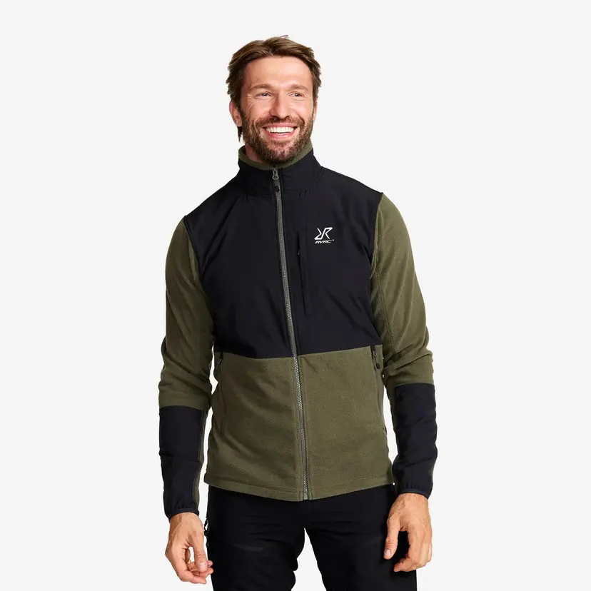 RevolutionRace River Hybrid Fleece Jacket Herre Grape Leaf