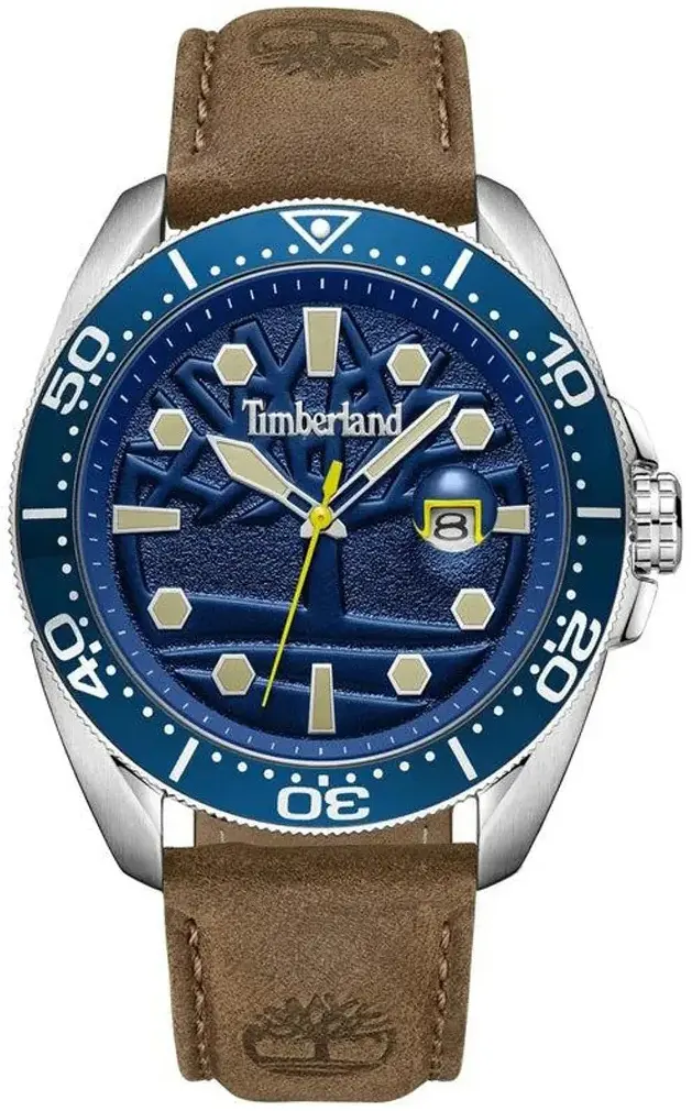 Timberland Timberland Herreklokke TDWGB2230604 Carrigan Blå/Lær Ø43 mm