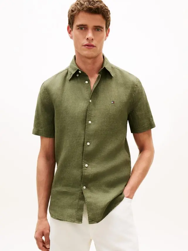 Tommy Hilfiger PIGMENT DYED LINEN RF SHIRT S/S