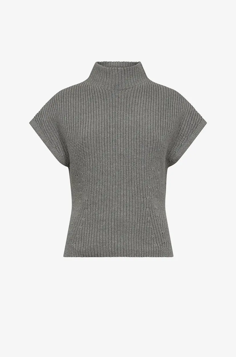 Mos Mosh Vest mmBiola Bine Knit - Grå